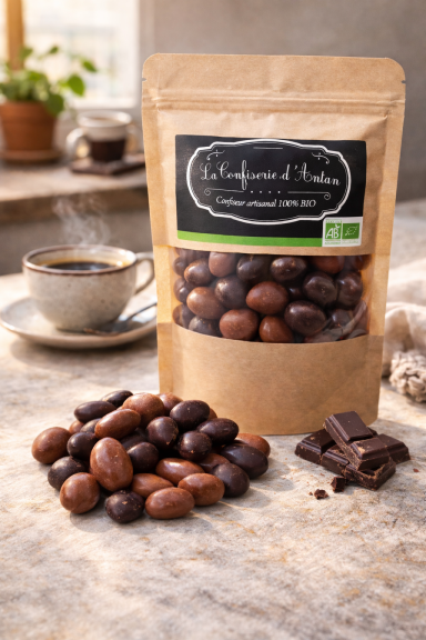 Fruits secs bio enrobés de chocolat